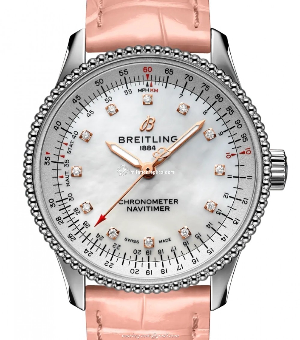 Breitling A17395211A1P4 Navitimer Automatic Ladies Automatic Mother of Pearl