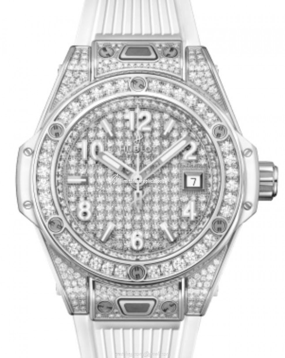 Hublot 485.SE.9000.RW.1604 Big Bang 3-Hands Ladies Automatic Diamond Pave