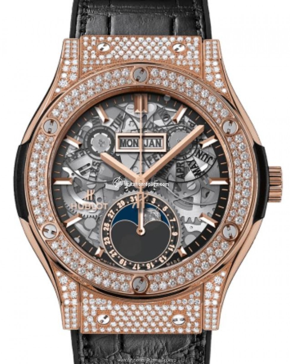 Hublot 547.OX.0180.LR.1704 Classic Fusion Moonphase Men's Automatic Black