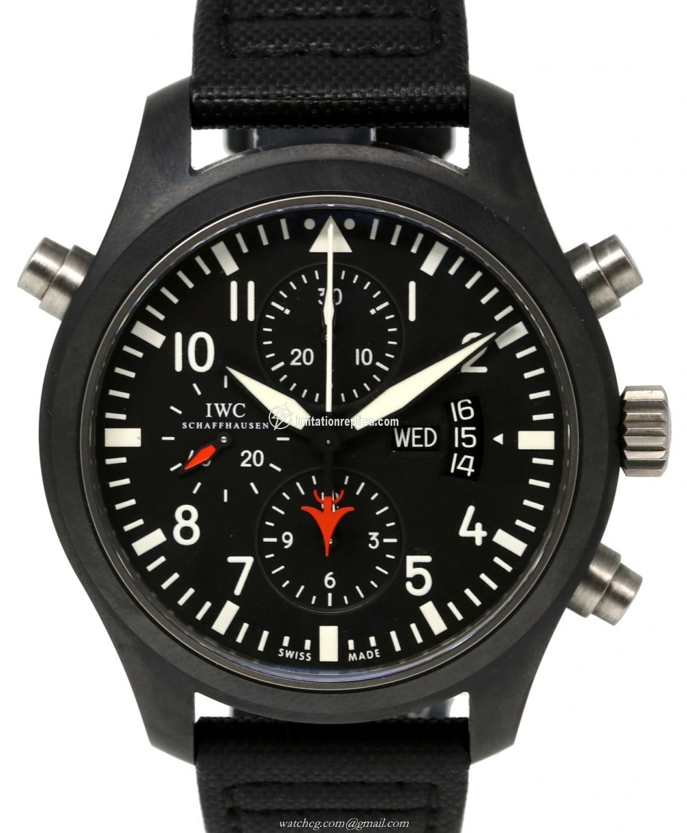 IWC IW379901 Pilots Double Chronograph Men's Automatic Black