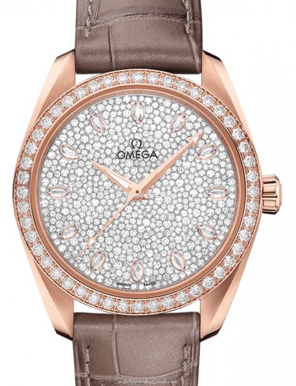 Omega 220.58.38.20.99.003 Seamaster Aqua Terra 150M Ladies Automatic Diamond Pave