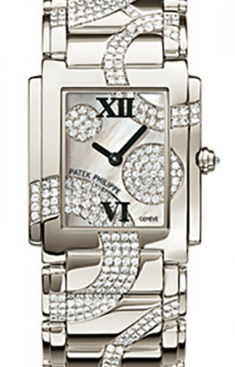 Patek Philippe 4910/49G Twenty~4 Men's Automatic White Mother of Pearl